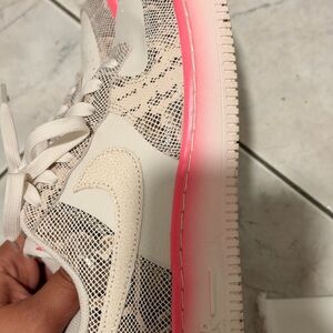 Nike Air Force 1 Women's Sneakers - Cream and Pink